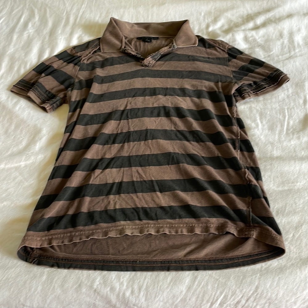 Calvin Klein Jeans, Polo Tee-Shirt, Men’s Medium, Brown and Black